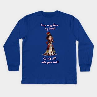 Queen Of Hearts Wonderland Kids Long Sleeve T-Shirt